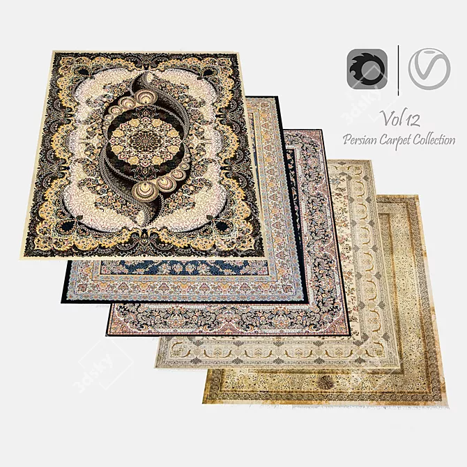 Luxury Persian Rugs - Vol. 12 3D model image 1