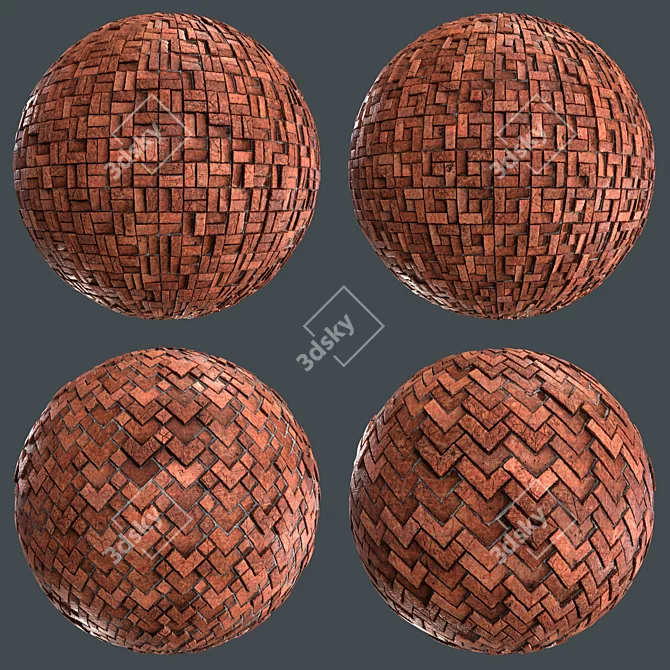 Seamless Brick PBR Materials 3D model image 1