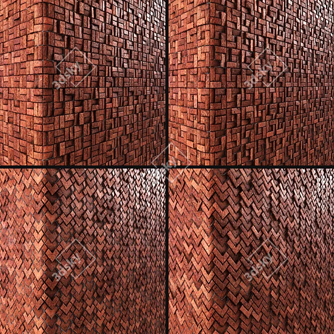 Seamless Brick PBR Materials 3D model image 4