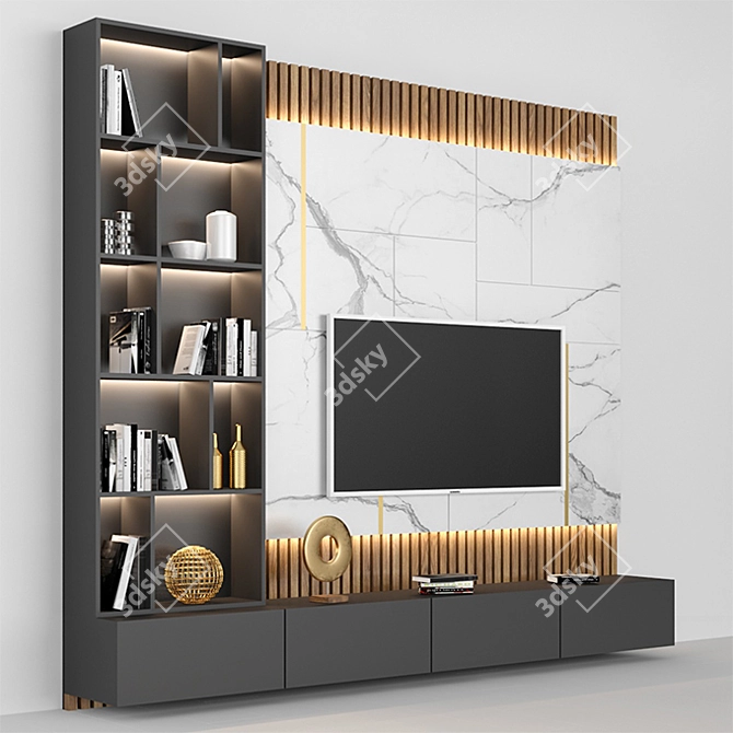 Modern TV Stand 036: Easy-to-Use Visualizations 3D model image 2