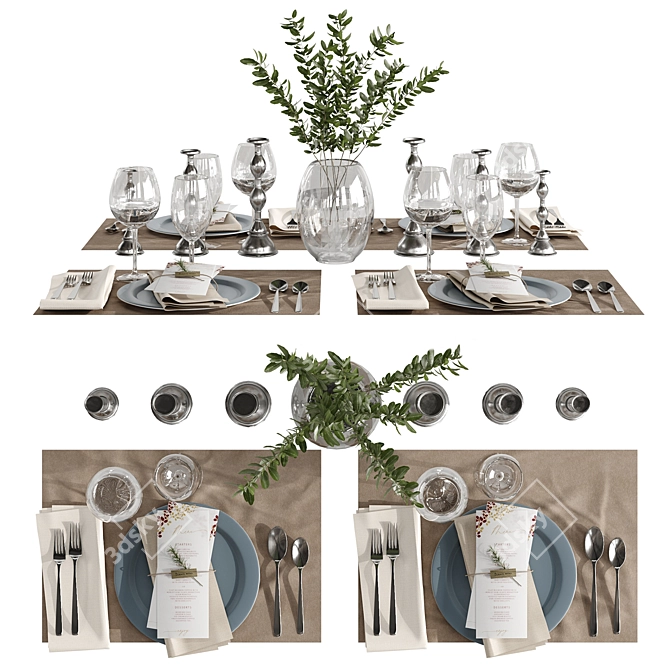 Sleek Table Setting 2014 3D model image 2