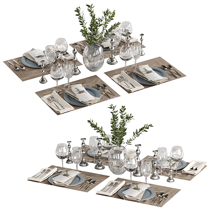 Sleek Table Setting 2014 3D model image 3