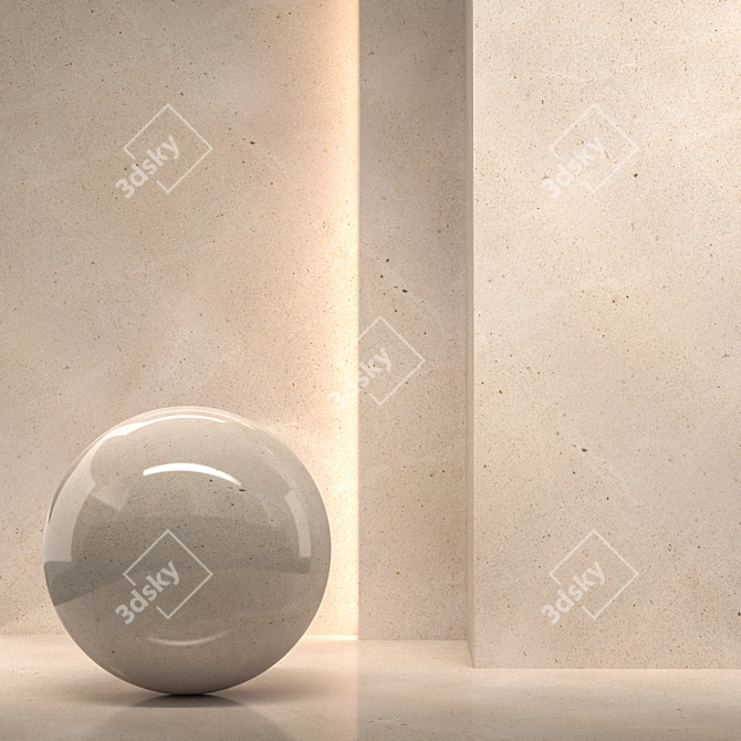 Sleek 4K Stone Map 3D model image 1