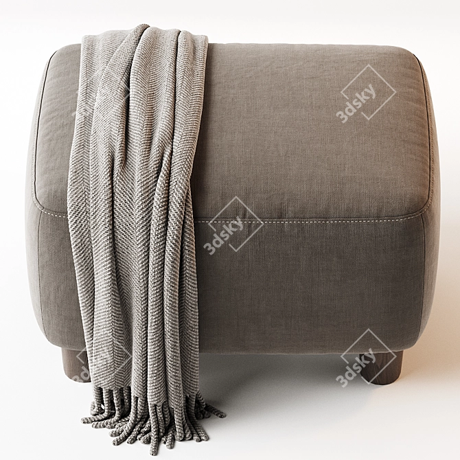 Cozy Teddy Club Ottoman 3D model image 4