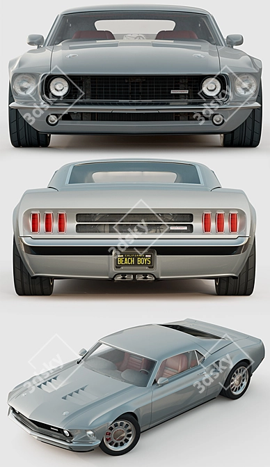 Revolutionary Ford Mustang Mach 40 3D model image 2