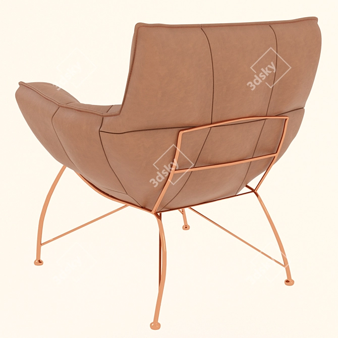 Modern Italian Piero Armchair 3D model image 2