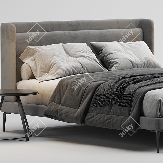 Modern Minimalist BoConcept Austin Bed 3D model image 2