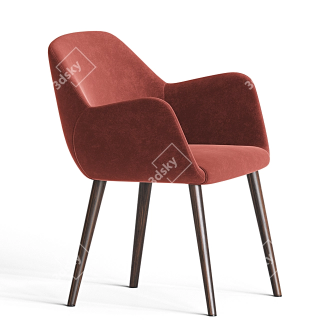 Kesy Dining Armchair: Sleek Design, High Quality 3D model image 3