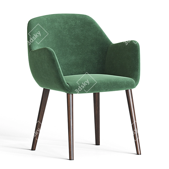 Kesy Dining Armchair: Sleek Design, High Quality 3D model image 4