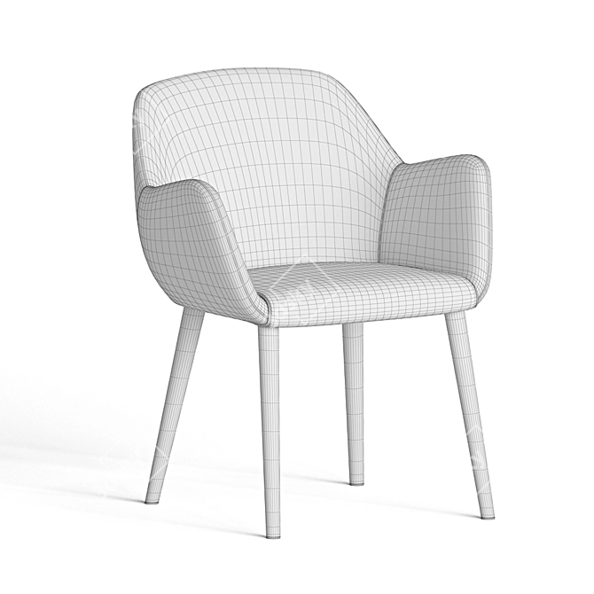 Kesy Dining Armchair: Sleek Design, High Quality 3D model image 5