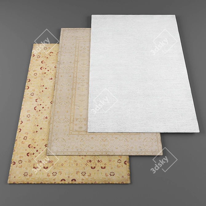 High Resolution Modern Rugs Set 3D model image 1