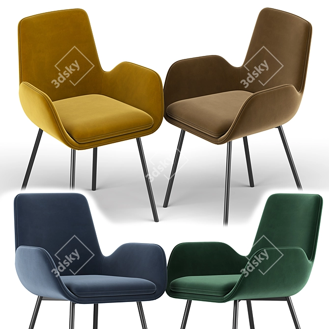 Sleek and Stylish PIKE Chair 3D model image 2