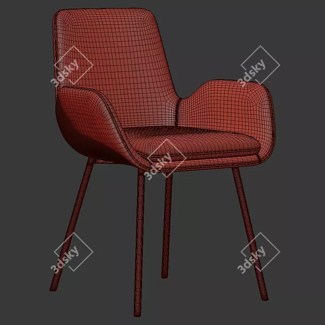 Sleek and Stylish PIKE Chair 3D model image 5