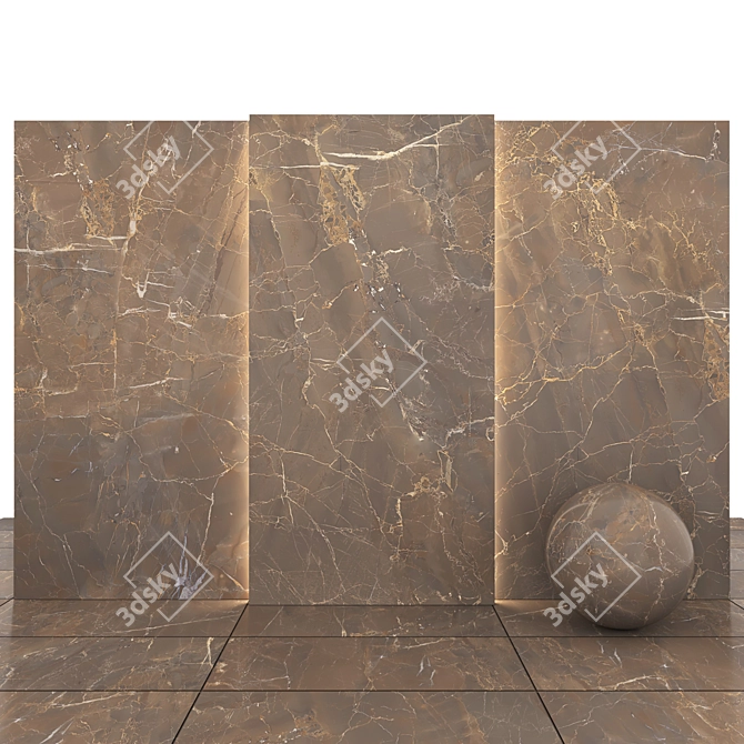 Sorrento Marble Collection: Stunning Textured Tiles 3D model image 1