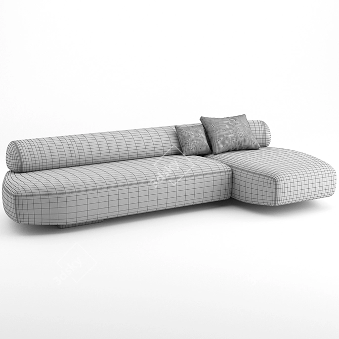 Gogan 02 Moroso Sofa: Contemporary Design 3D model image 3