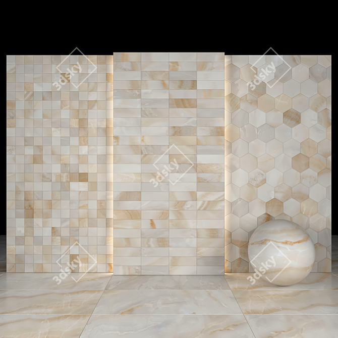 Luxury Allure Marble Tiles 3D model image 3