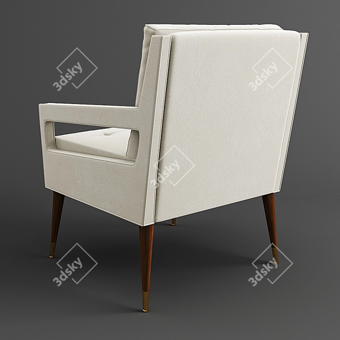 Luxe Morris Tufted Chair 3D model image 3