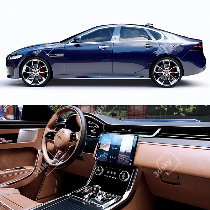 Luxury Jaguar XF 2021: Exquisite Design & Unparalleled Performance 3D model image 2