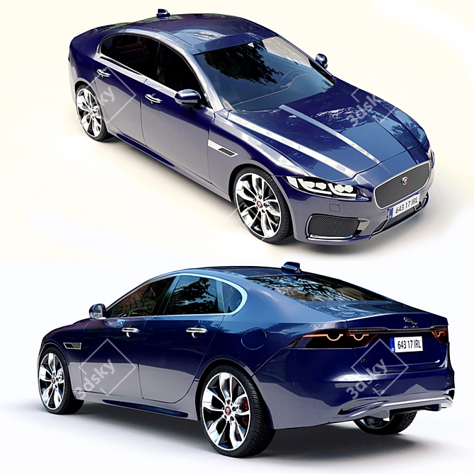 Luxury Jaguar XF 2021: Exquisite Design & Unparalleled Performance 3D model image 3