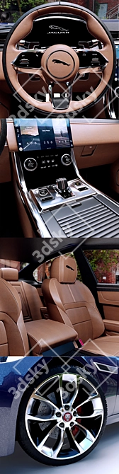 Luxury Jaguar XF 2021: Exquisite Design & Unparalleled Performance 3D model image 4
