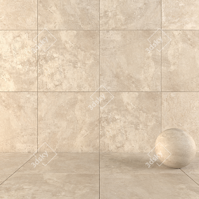 Flaviker Navona Honey Cross: Stunning 120x120 Wall & Floor Tile 3D model image 1