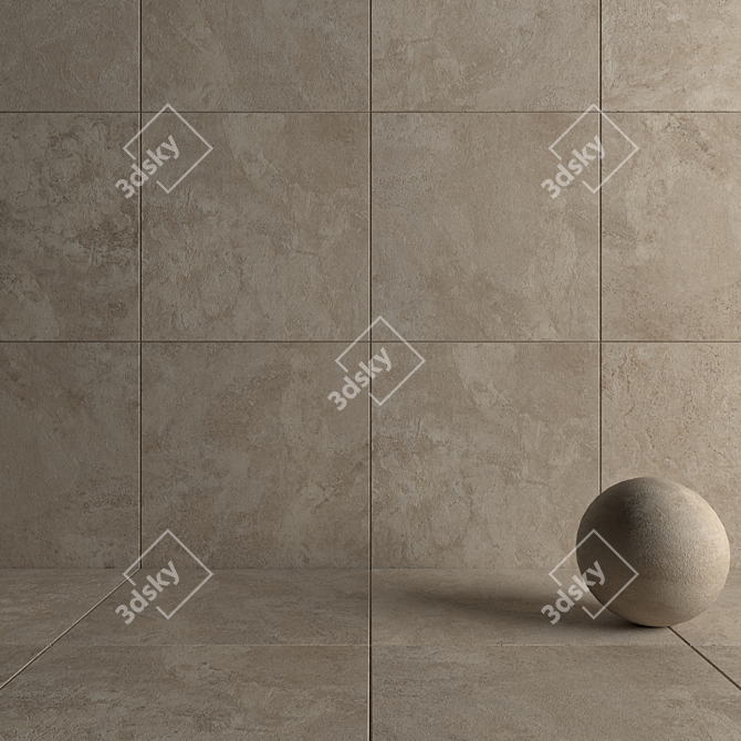 Flaviker Navona Honey Cross: Stunning 120x120 Wall & Floor Tile 3D model image 4