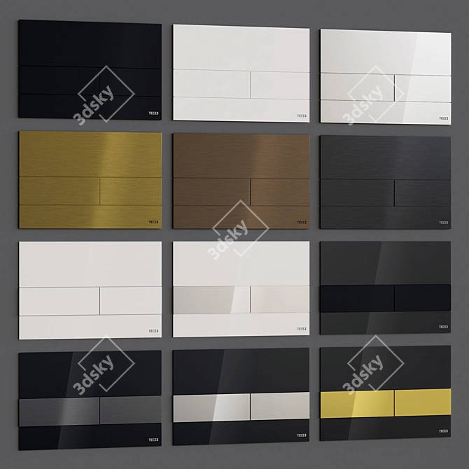 TECE Flush Plates Collection: Square, Glass, Solid, Now, Lux Mini, Loop 3D model image 2