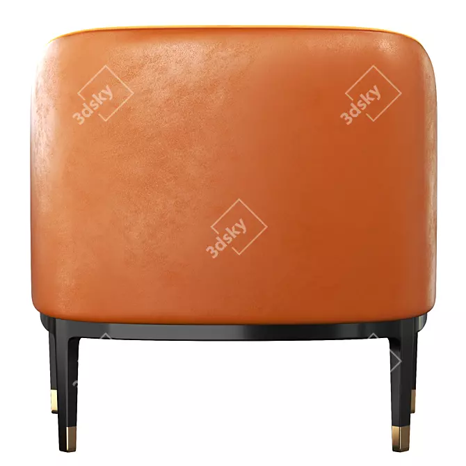 Italian Luxury Leather Armchair 3D model image 3
