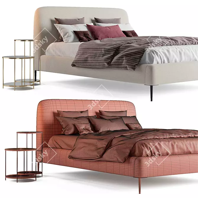 Oscar La Redoute Bed - Modern and Spacious 3D model image 2