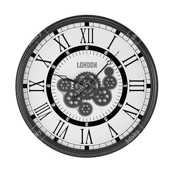 Sleek Modern Clock Design 3D model image 1