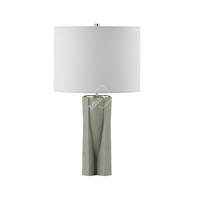 Concrete Lars Table Lamp | Crate & Barrel 3D model image 2