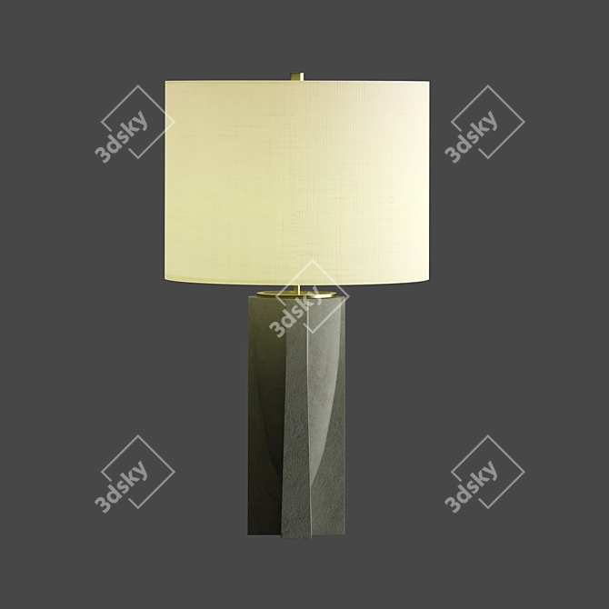 Concrete Lars Table Lamp | Crate & Barrel 3D model image 3