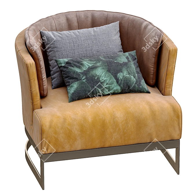 Elegant CERVINO Armchair by Linteloo 3D model image 3