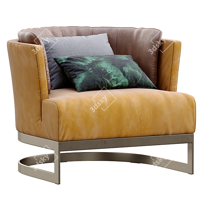 Elegant CERVINO Armchair by Linteloo 3D model image 6