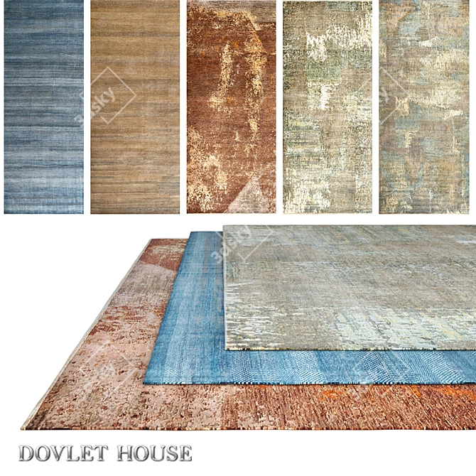 DOVLET HOUSE Carpets - 5 Piece Set 3D model image 1