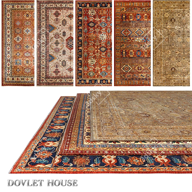 DOVLET HOUSE 5-Piece Carpet Collection 3D model image 1
