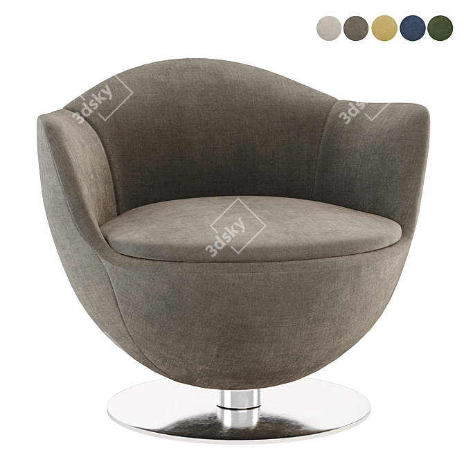 Dalia Lounge Chair: Modern Comfort 3D model image 1