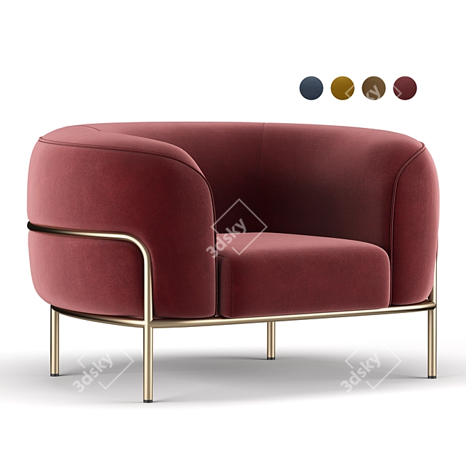 Elegant Sophie Armchair for Luxurious Comfort 3D model image 1