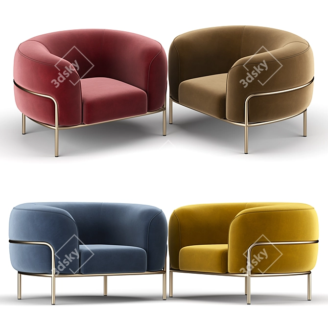 Elegant Sophie Armchair for Luxurious Comfort 3D model image 2