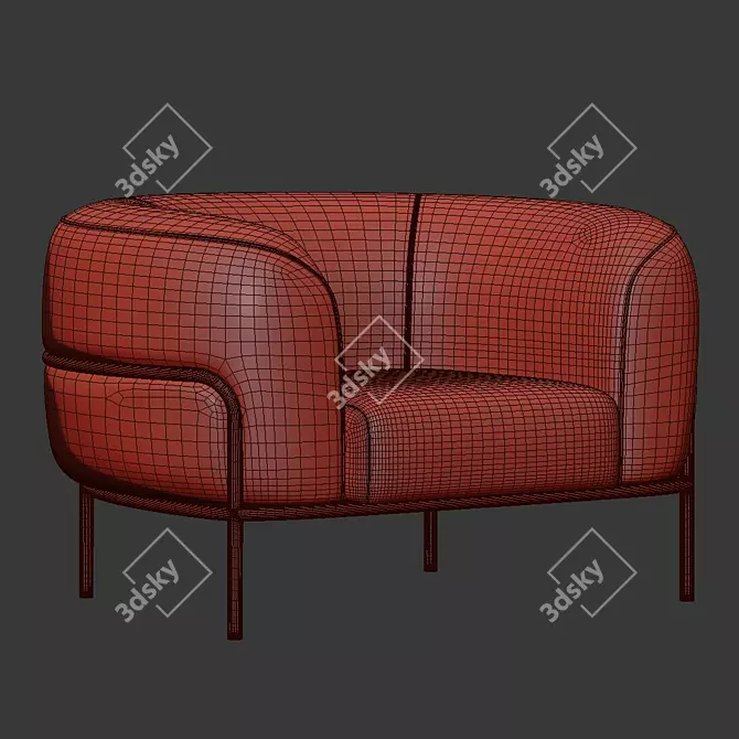 Elegant Sophie Armchair for Luxurious Comfort 3D model image 5