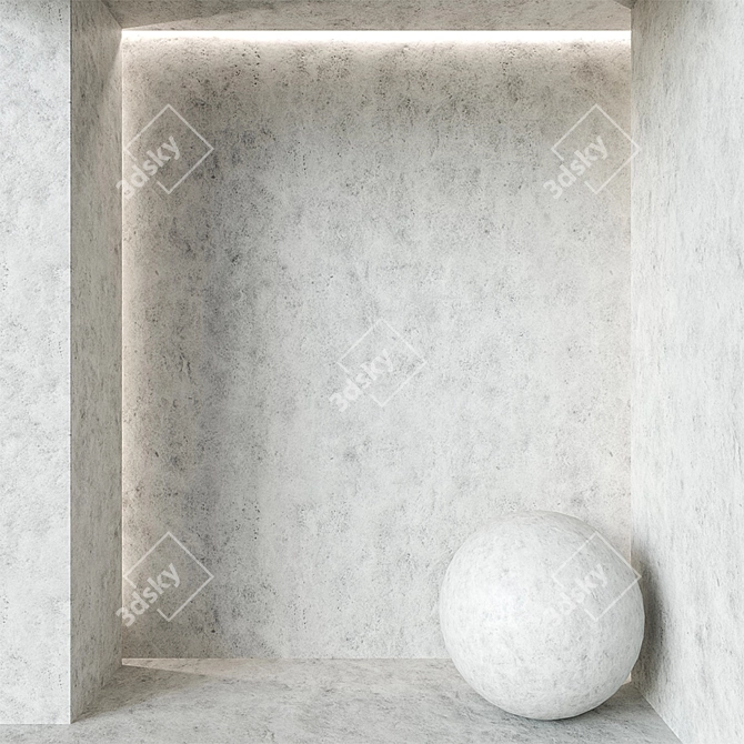 Elegant Seamless Plaster Texture 3D model image 2