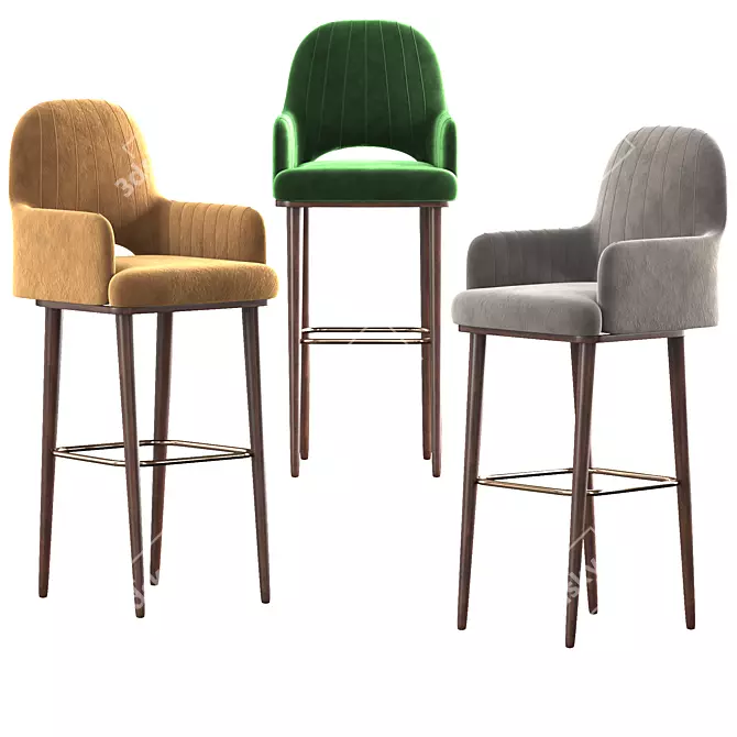 Modern Bar Chair: Sleek Design & Advanced Features 3D model image 4