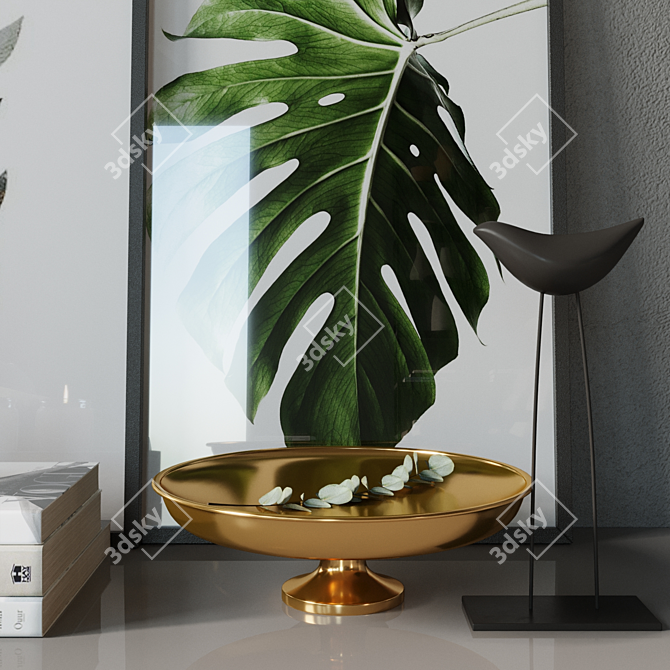 Elegant Interior Decor Set 3D model image 3