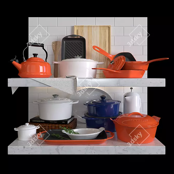 Kitchen Essentials Set 3D model image 1