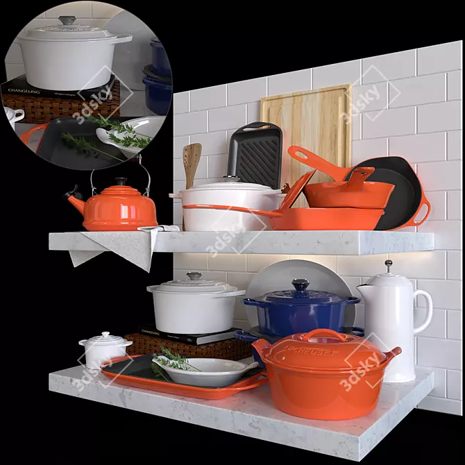 Kitchen Essentials Set 3D model image 2