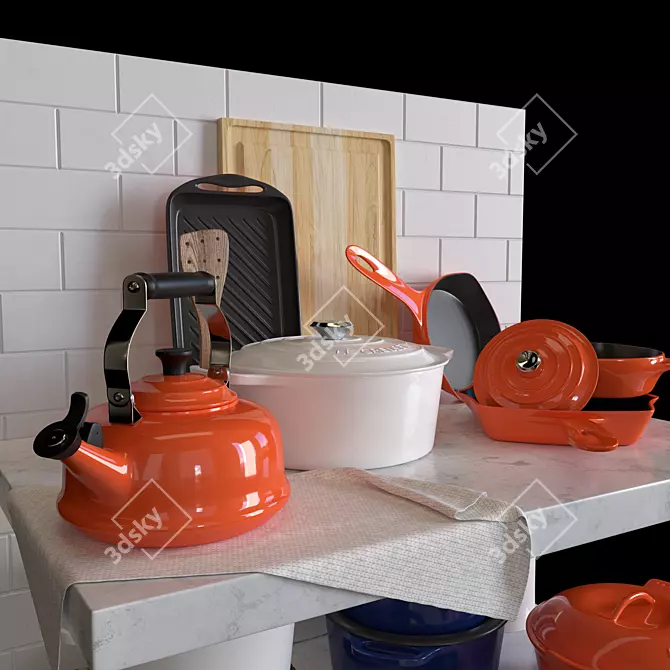 Kitchen Essentials Set 3D model image 3