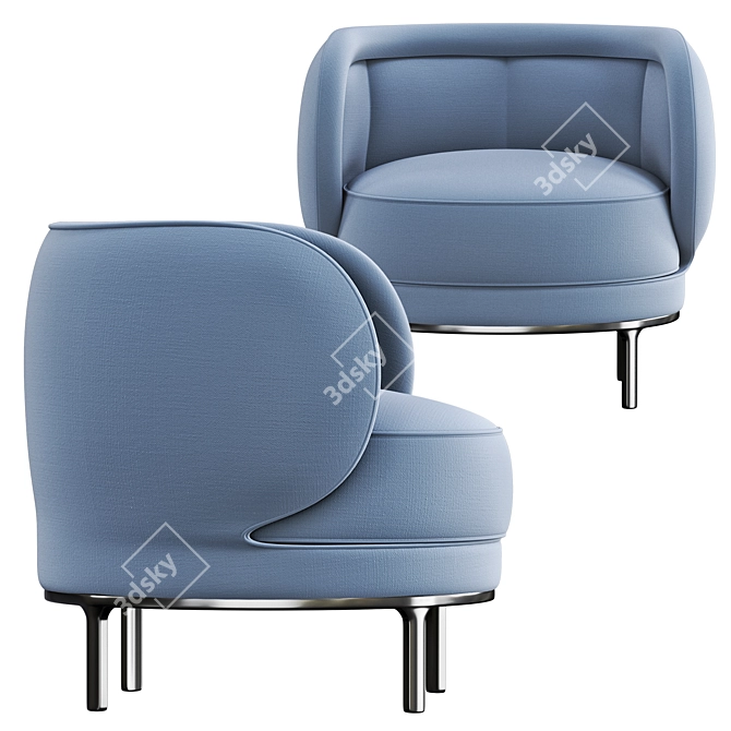 Modern Comfort: Wittmann VUELTA 80 Armchair 3D model image 2