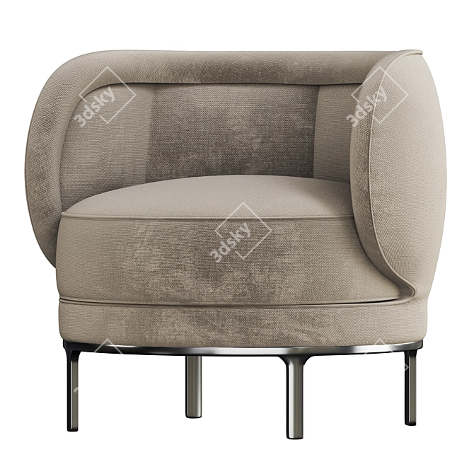 Modern Comfort: Wittmann VUELTA 80 Armchair 3D model image 3