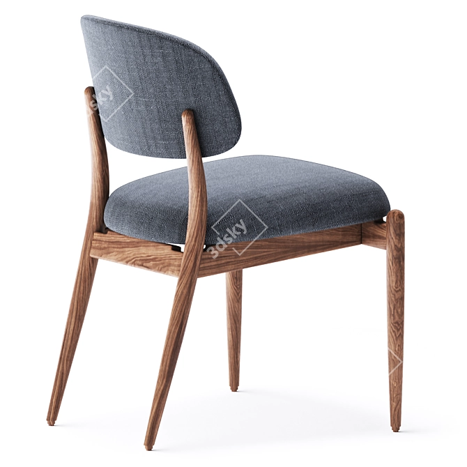 Stellar Works Slow Side Chair: Modern Elegance 3D model image 4