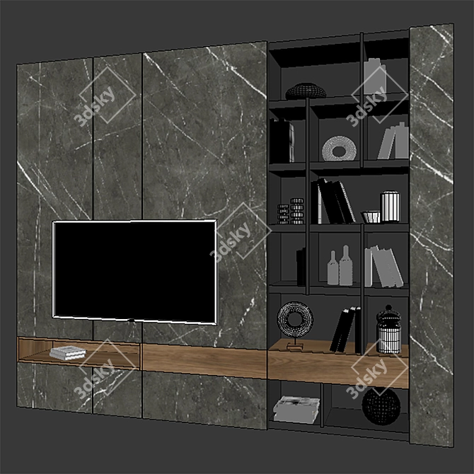 Modern TV Stand 037 - V-Ray Compatible 3D model image 3